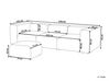 Sofá modular 3 lugares com repousa-pés em bombazine branco FALSTERBO_916153