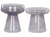 Set of 2 Glass Side Tables Grey LAGUNA/CALDERA_883269