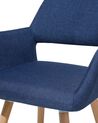 Conjunto de 2 cadeiras estofadas em azul marinho CHICAGO_696145