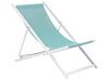 Skladacia plážová stolička tyrkysová/biela LOCRI II_857255