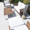 4 Seater Acacia Wood Garden Sofa Set White BERMUDA_803313