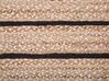Teppich Jute-Baumwolle schwarz/beige 80 x 150 cm KARADONA_757915