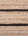 Teppich Jute-Baumwolle schwarz/beige 80 x 150 cm KARADONA_757915
