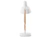 Lámpara de mesa de metal blanco/madera clara 53 cm ALDAN_680465