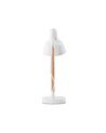 Lampe de bureau blanc en bois et en métal ALDAN_680465