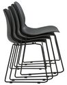 Conjunto de 4 sillas de comedor gris oscuro PANORA_873651