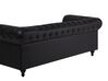 Left Hand Faux Leather Corner Sofa Black CHESTERFIELD_709708
