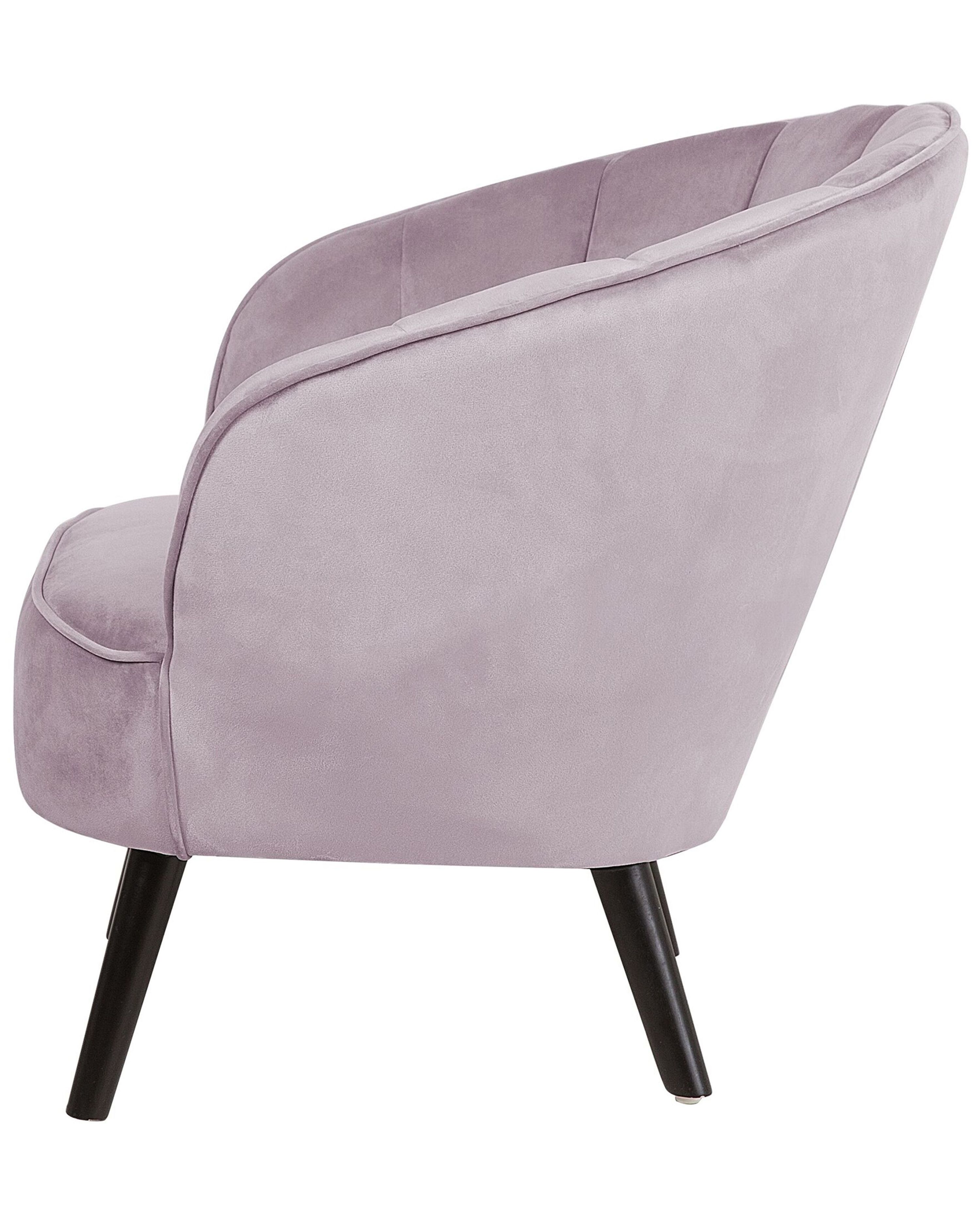 Fotel welurowy różowy DALA