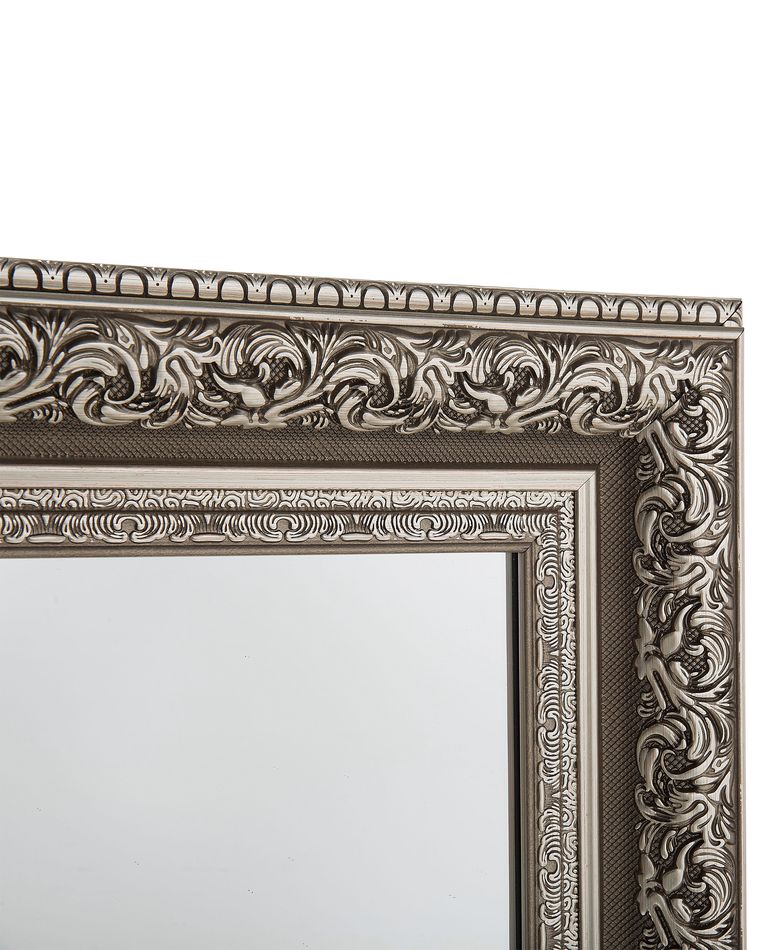 LOAAO Specchio da bagno con cornice in metallo nero, 121 x 81 cm, nero opaco, grande specchio rettangolare arrotondato, antiruggine, vetro temperato, si appende orizzontalmente o verticalmente