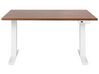 Electric Adjustable Standing Desk 120 x 72 cm Dark Wood and White DESTINES_899311