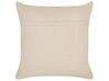 Cotton Cushion Geometric Pattern 45 x 45 cm Beige IXORA_843398