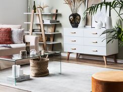 Lipasto 6 laatikkoa valkoinen NEWARK II Lipasto 6 laatikkoa valkoinen NEWARK II