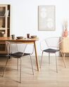 Set of 2 Metal Dining Chairs Beige RIGBY_907864