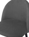 Conjunto de 2 sillas de comedor de terciopelo gris/negro VISALIA_711035