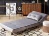 Sofá cama de terciopelo gris claro/dorado VESTFOLD_808674