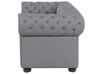 3 Seater Leather Sofa Grey CHESTERFIELD_681171