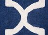Teppich Wolle blau 160 x 230 cm marokkanisches Muster Kurzflor SILVAN_680079