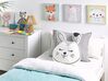 Set of 2 Cotton Kids Cushions Bunny 53 x 43 cm Black and White KANPUR_801036