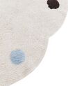 Okrúhly detský bavlnený koberec ⌀ 120 cm béžový DUREVI_907171