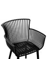 Conjunto de 4 cadeiras em plástico preto PESARO_825432