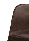 Set of 2 Faux Leather Dining Chairs Brown BRUCE_682205