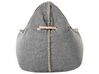 Linen Bean Bag Chair Grey DROP_798915