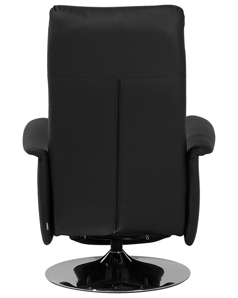 Faux Leather Recliner Chair Black PRIME Beliani.co.uk