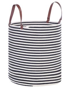 Puuvillakori valkoinen/musta ⌀ 39 cm ICHKA