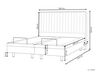 Polohovateľná čalúnená posteľ 160 x 200 cm sivá DUKE II_910608