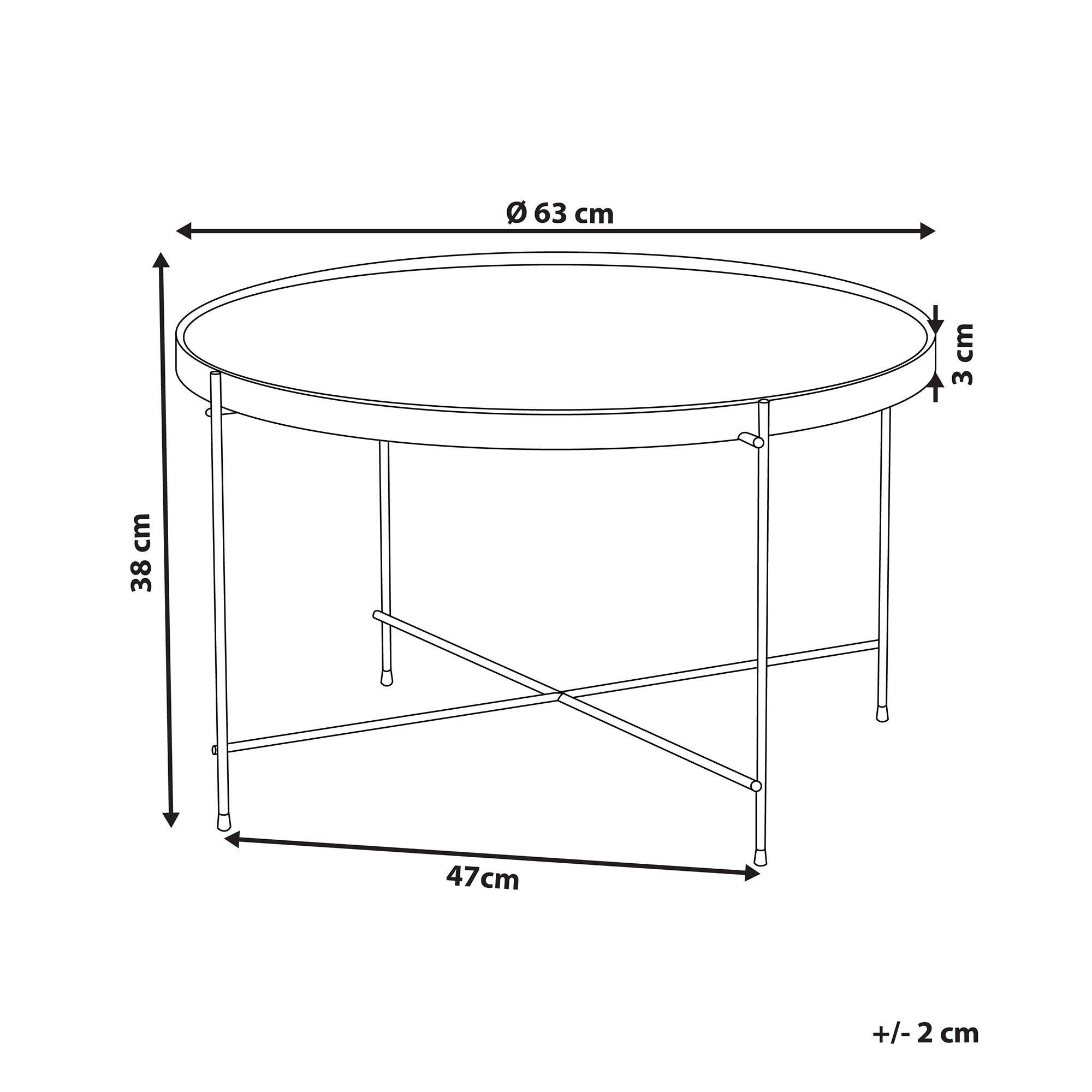 Stolik kawowy srebrny LUCEA