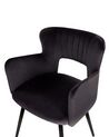 Conjunto de 2 sillas de comedor de terciopelo negro SANILAC_847104