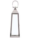 Lampion stalowy 42 cm srebrny CRETE_723176