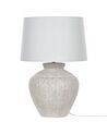 Lámpara de mesa de cerámica blanco crema 60 cm CAINE_877403
