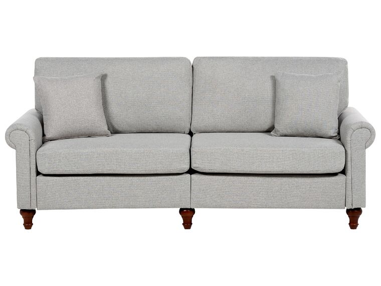 3 Seater Fabric Sofa Light Grey GINNERUP_894798