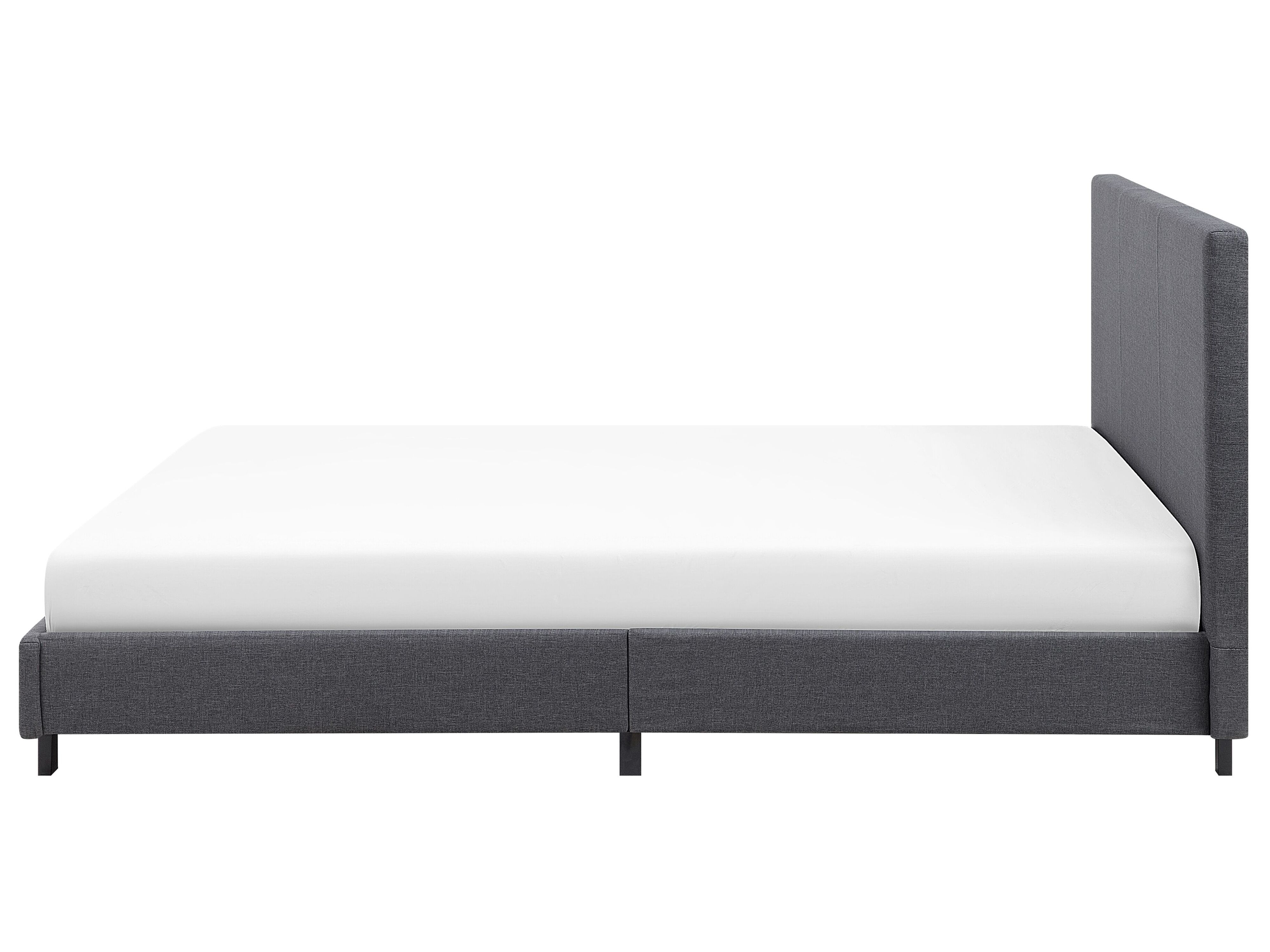 Fabric EU Super King Bed Grey ALBI Beliani.co.uk