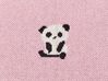 Barnepledd med pandamotiv 130 x 170 cm bomull rosa TALOKAN_905412