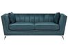 Conjunto de sofás com 5 lugares em veludo azul-verde GAULA_720541