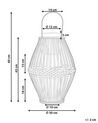 Lanterna em madeira de bambu escura 43 cm PANAT_873642