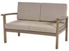 Lounge Set zertifiziertes Holz dunkelbraun 4-Sitzer Auflagen taupe MANILA_862481
