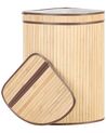 Cesto em madeira de bambu clara 60 cm BADULLA_849191
