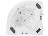 Fehér whirlpool masszázskád LED világítással és Bluetooth hangszóróval 210 x 145 cm MONACO_773626