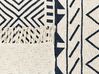 Decke Baumwolle beige / marineblau 220 x 240 cm geometrisches Muster NAJUY_907464