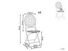 Sada 2 kovových stoličiek krémovo biela SCAFA_856069