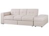 Sectional Sofa Bed with Ottoman Beige FALSTER_751398