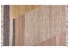 Teppich Jute braun 160 x 230 cm geometrisches Muster Kurzflor SAMLAR _852642