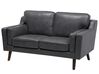 2 Seater Sofa Faux Leather Grey LOKKA_697865