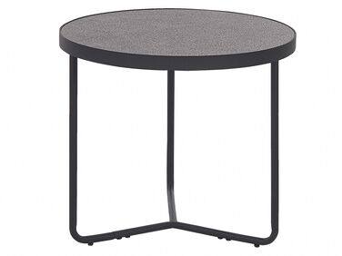 Soffbord ⌀ 50 cm grå / svart MELODY liten