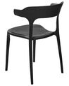 Set of 8 Dining Chairs Black GUBBIO _853014