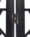 Wooden Folding 4 Panel Room Divider 170 x 163 cm Black PIANLARGO_874016