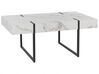 Coffee Table White Marble Effect with Black MERCED_820939